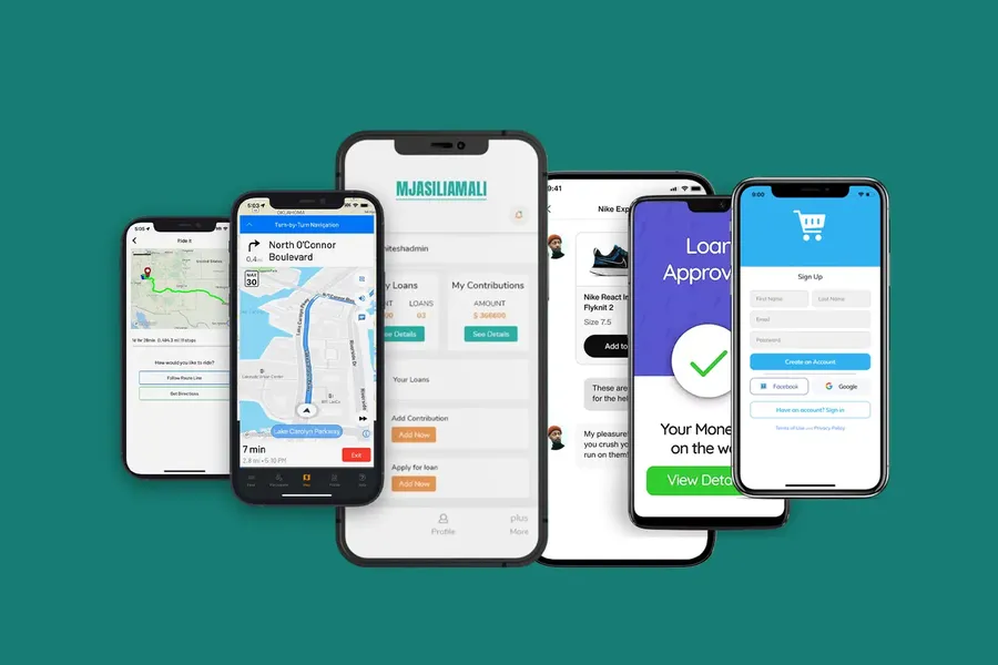 Custom Mobile Apps Custom Mobile Apps developed by Waridi Tech – Android & iOS with maps, payments, chat